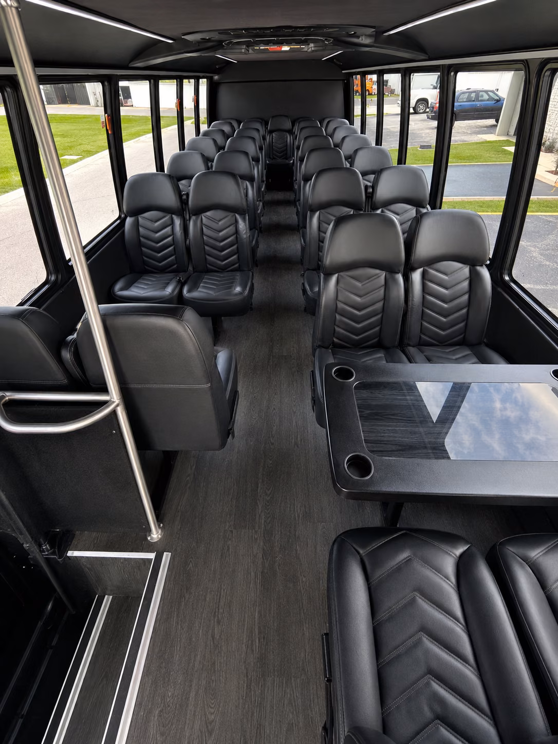 pomona 18 passenger minibus inside