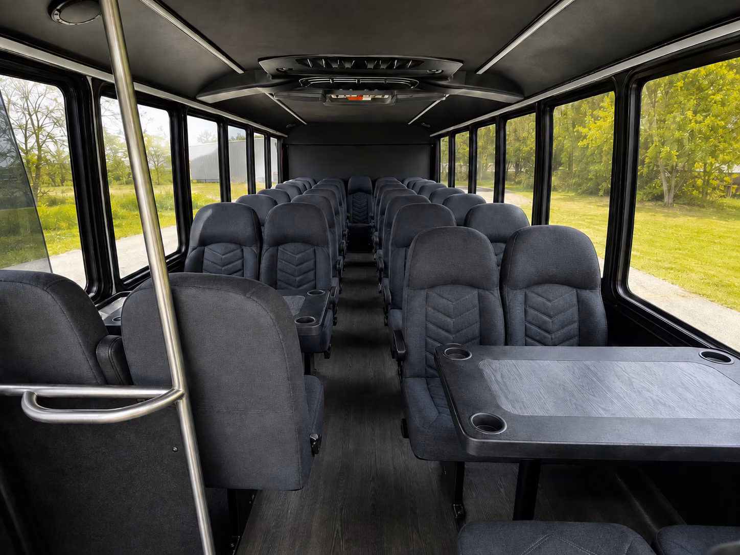pomona 18 passenger minibus interior