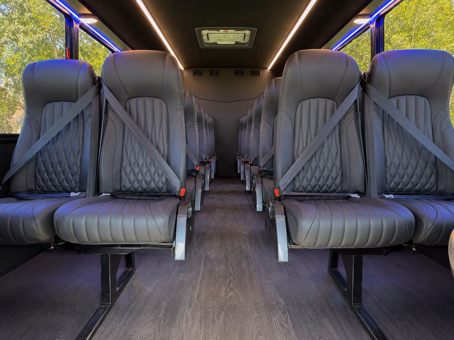 pomona 20 passenger minibus inside