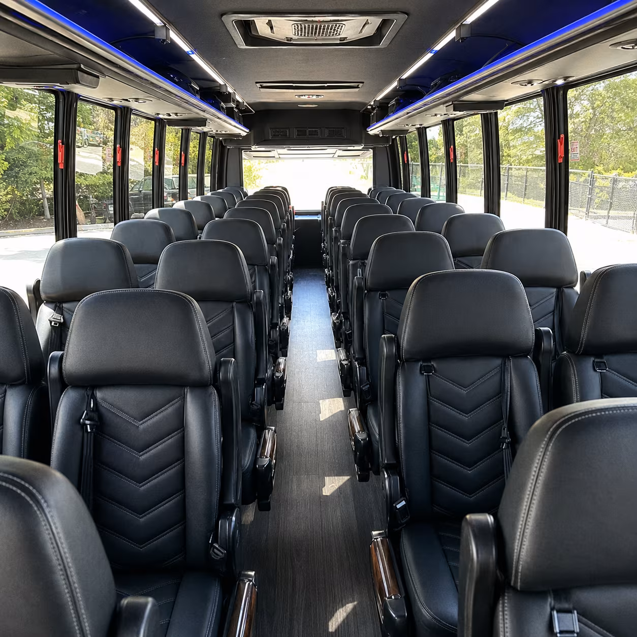 pomona 35 passenger minibus interior