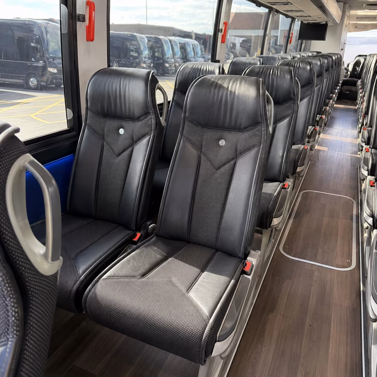 pomona 40 passenger charter bus interior