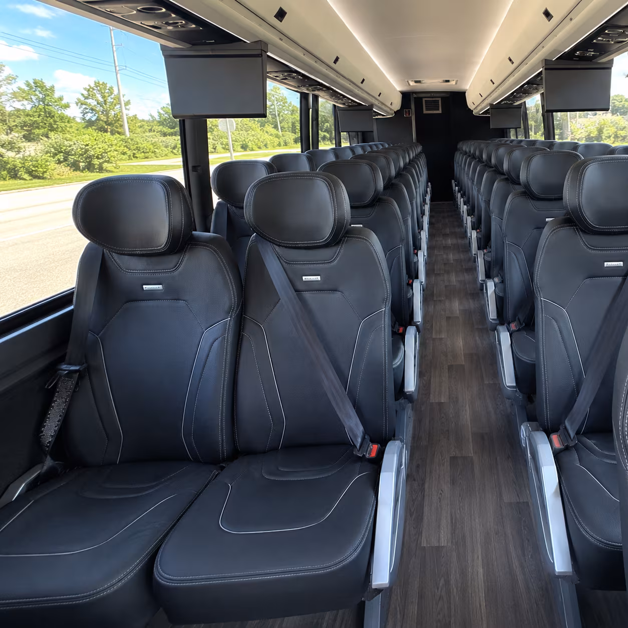 pomona 47 passenger charter bus inside