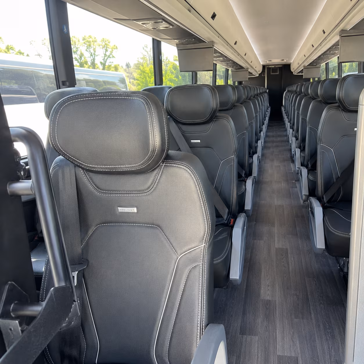 pomona 47 passenger charter bus interior