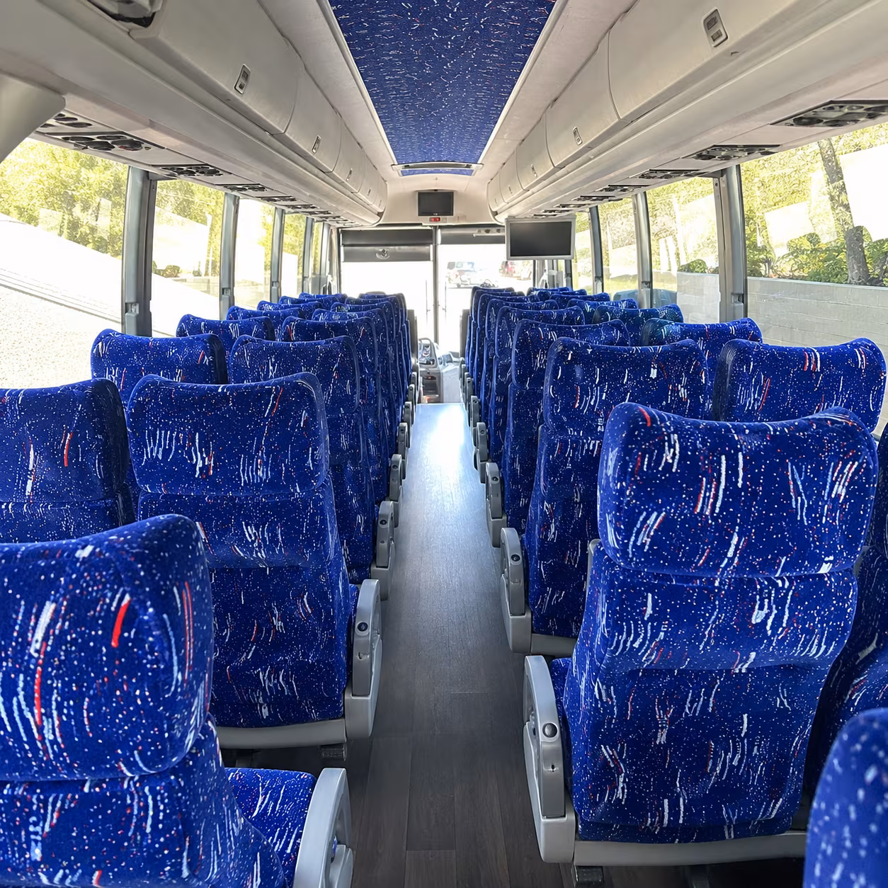 pomona 50 passenger charter bus interior