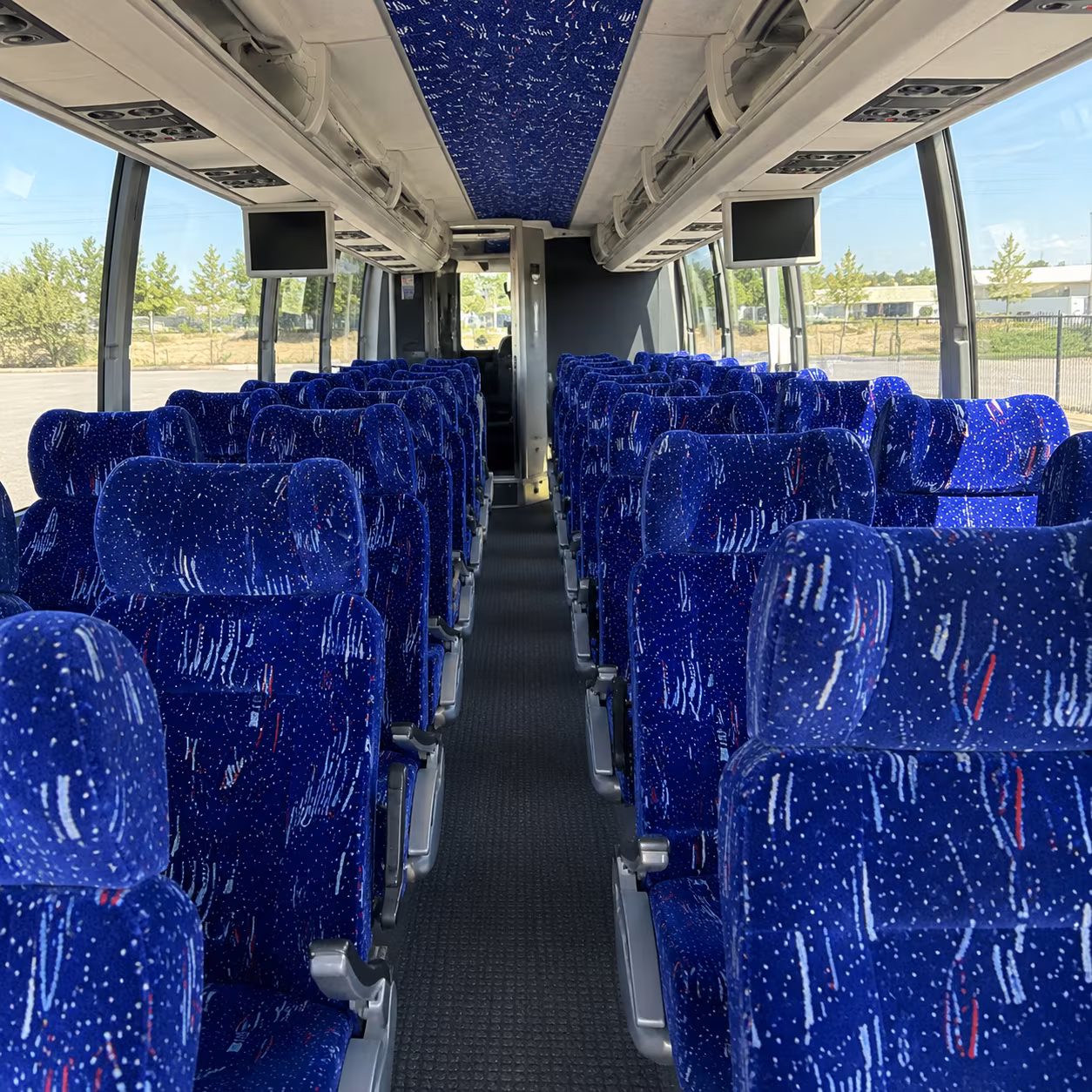pomona 54 passenger charter bus interior