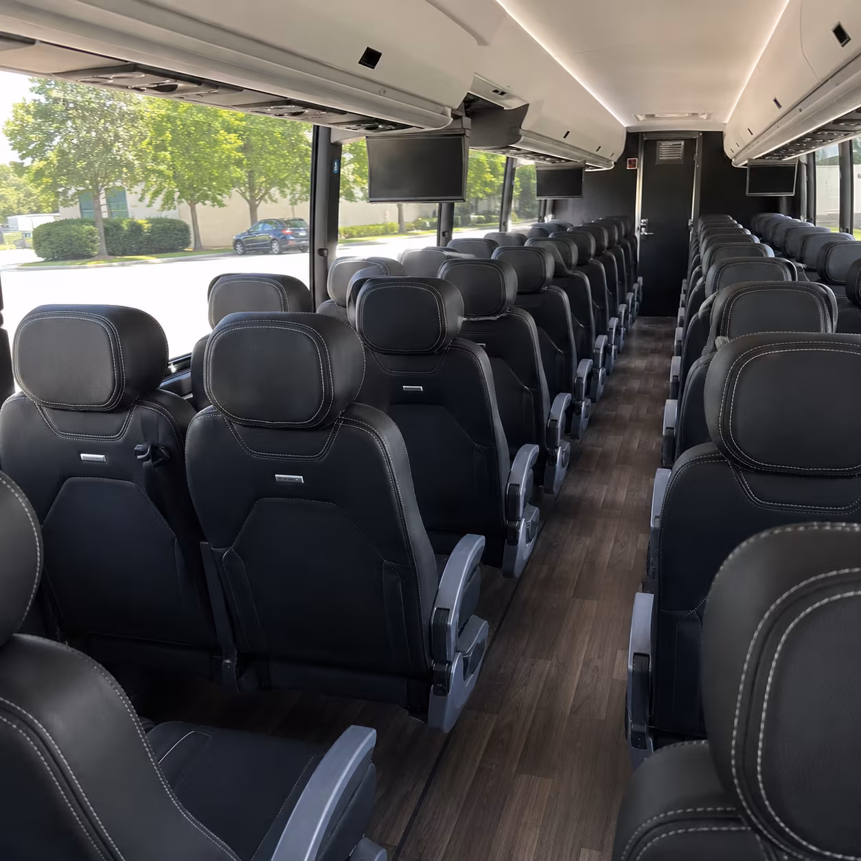 pomona 56 passenger charter bus interior