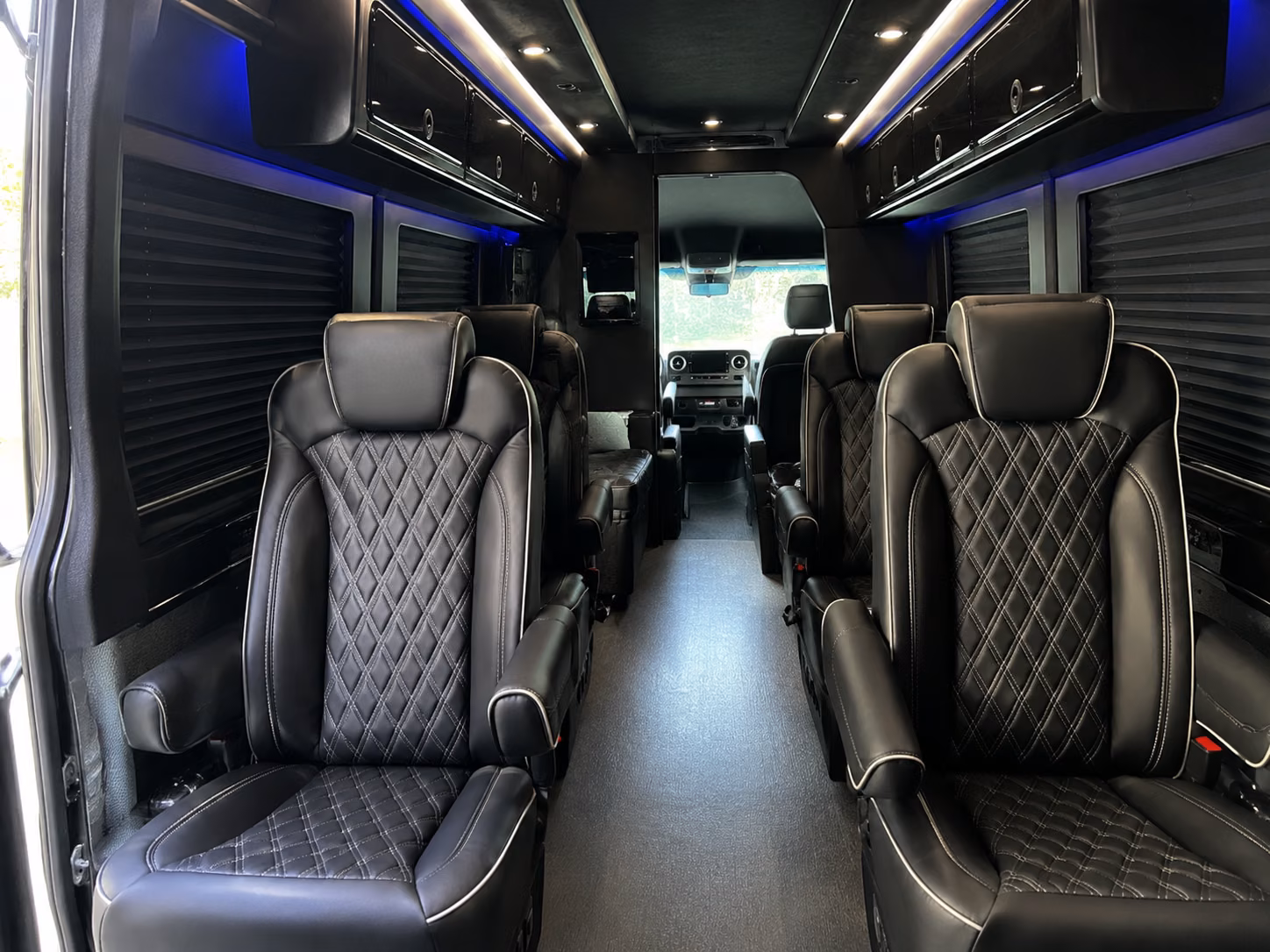 pomona sprinter van with driver inside